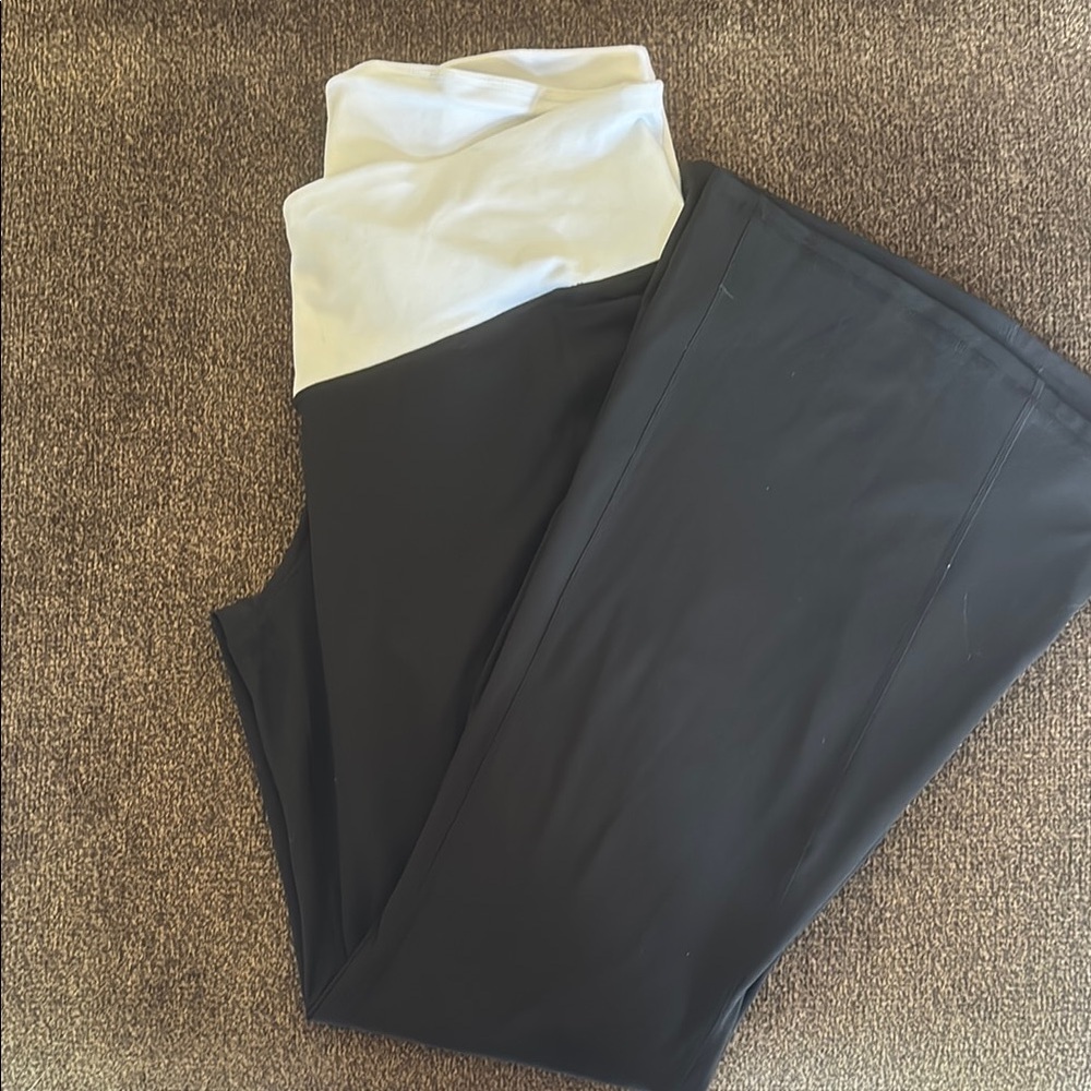 Fabletics Black and White Boot Cut Pants